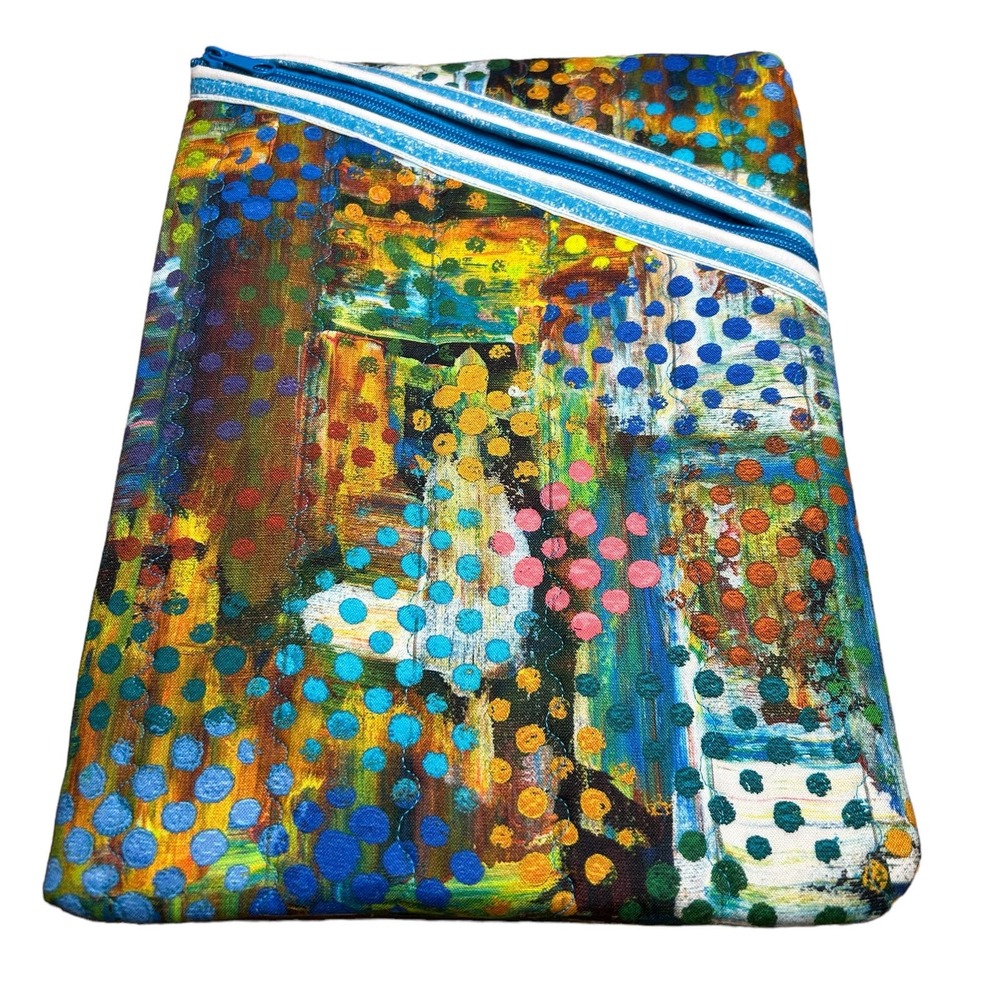 New Handmade Polka Dot "Hemingway" Large Pouch iPad eReader Case